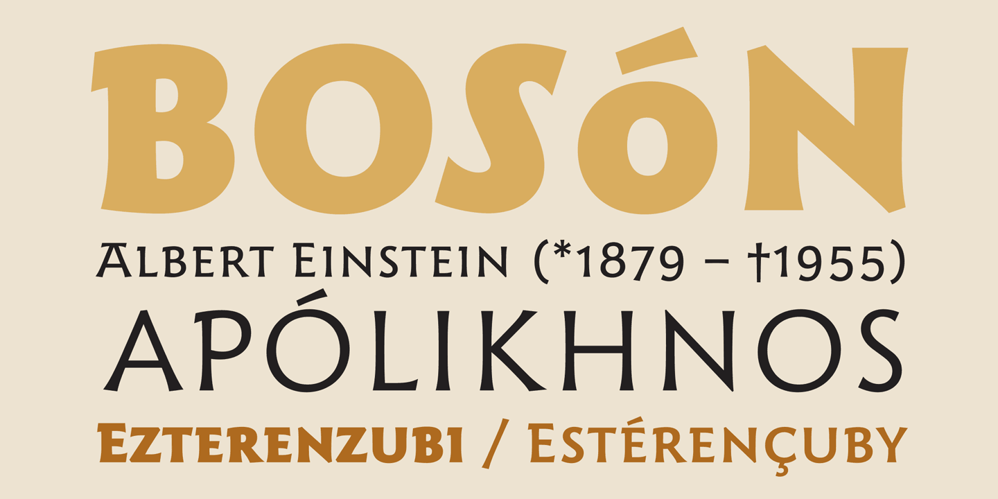 Beispiel einer Harri Regular-Schriftart